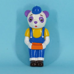 Alternative view of Pointless Island Worker Panda lunch time Sofubi doll