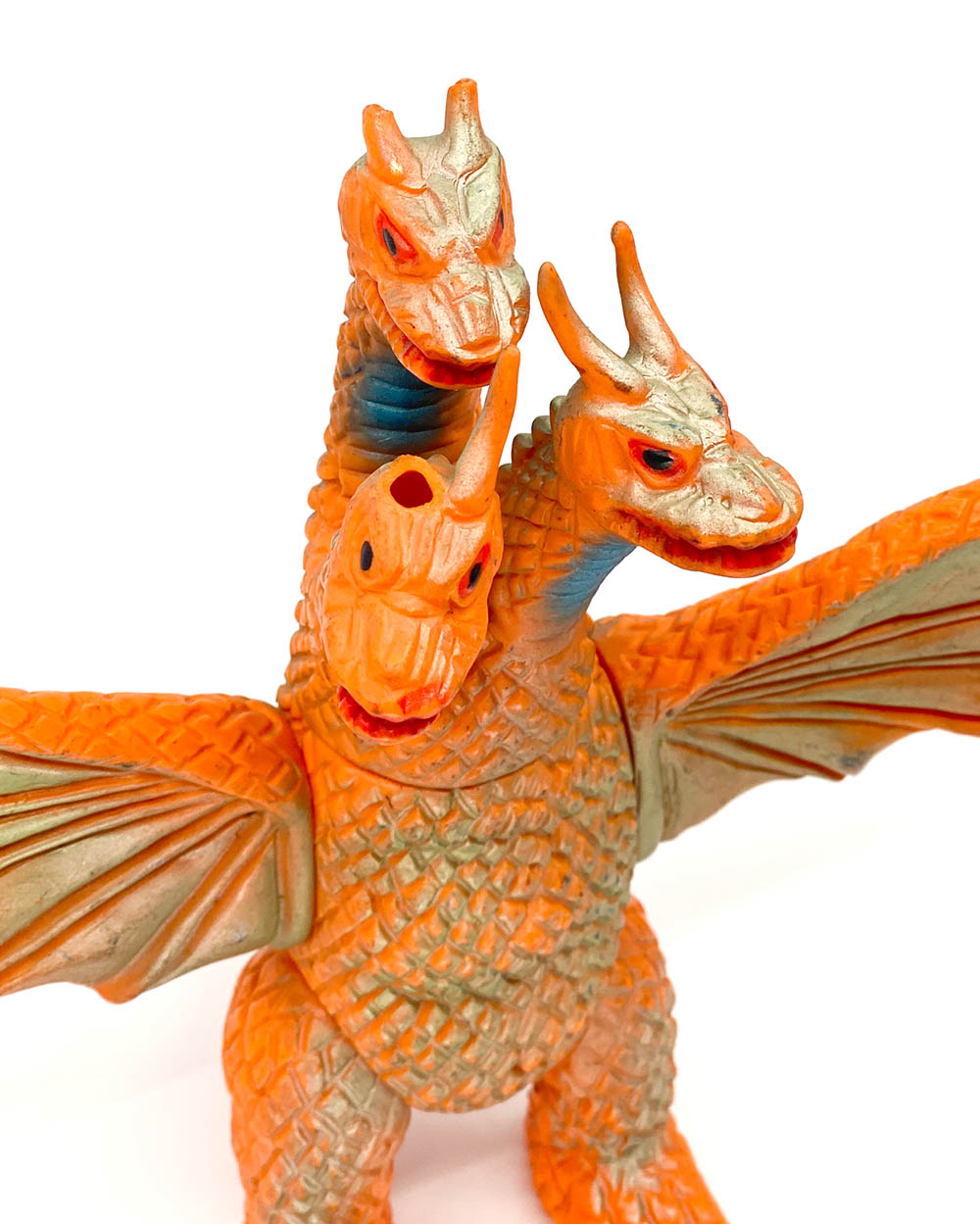 Details about   Godzilla King Ghidorah Figure Doll PVC Orange Tsuburaya Bullmark Made In Japan 