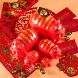 Alternative view of Awesome Toy Fortune Piggy Classic Red