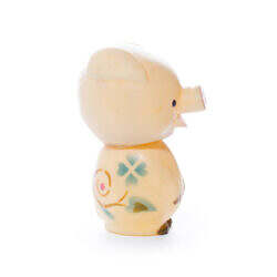 Alternative view of Vintage 1970s Japanese Piggy Mascot Sofubi Figure