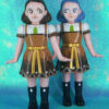 The TWINS Sofubi Custom Show Cafe Waitress Twins One-off