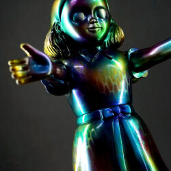 Alternative view of The TWINS Sofubi Custom Show Metallic Death Twins One-off