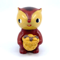 Alternative view of Vintage 1970s Johnan Shinkin Bank Squirrel Mascot Sofubi Figure