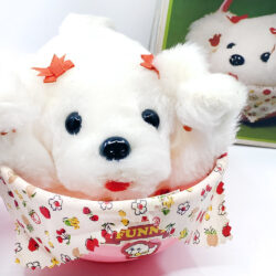 Alternative view of Vintage 1970s Japan ALPS Dog Puppy in Basket Toy