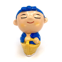 Alternative view of Vintage Japan 1970s Kawasaki Shinkin Bank Boatman Mascot Sofubi Figure
