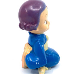 Alternative view of Vintage Japan 1970s Solicitation Bank Mascot Rose-chan in kimono Sofubi figure