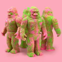 Alternative view of Awesome Toy BIGFOOT Pink Marbled Camouflage Sofubi Figure