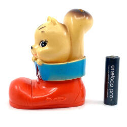 Alternative view of Vintage Japan 1970s Squirrel Mascot Rico-chan in the Boot Sofubi Figure