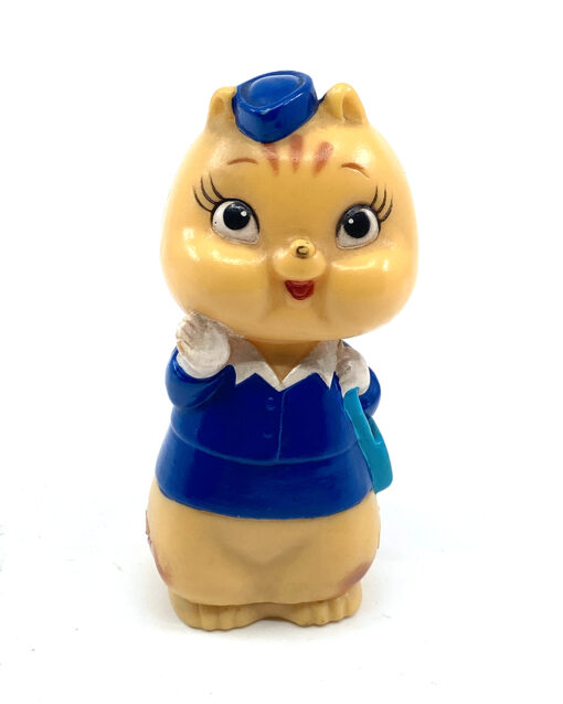 Vintage Japan 1970s Squirrel Mascot Stewardess Rico-chan Sofubi Figure