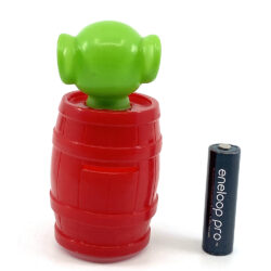 Alternative view of Vintage Japan Pirate Mouse in Wooden Barrel mini Sofubi Figure