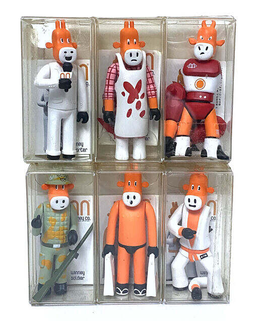 Art Capsule Toy 2002 Winney Every Body Cows figures Set