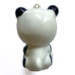 Alternative view of Vintage 1970s Japan Cute Panda Sofubi Finger Puppet