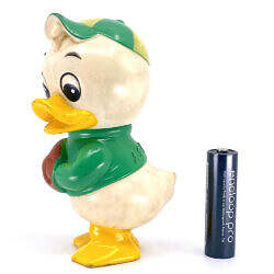 Alternative view of Vintage 1970s Japan Disney x Mitsubishi Bank DuckTales Louie Duck Sofubi Figure