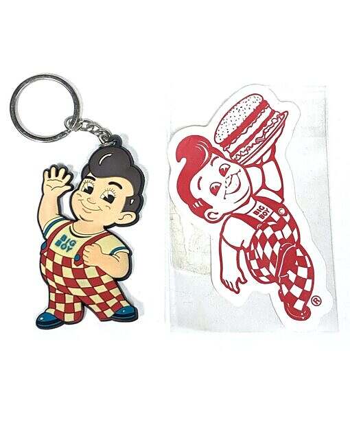 Japan BIG BOY collectible keychain and sticker