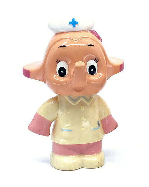 Vintage Japan Mascot SATO Elephant Nurse Sofubi Figure