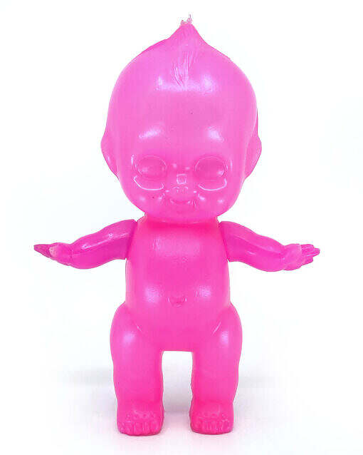 Vintage Japan 1970s Kewpie Pink bootleg blowmold Doll