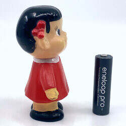 Alternative view of Vintage Japan 1960s 不二家 Fujiya Peko-chan in Kindergarten dress Sofubi figure