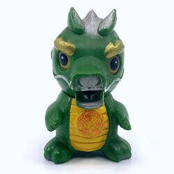Alternative view of Vintage Japan Green Baby Dragon Sofubi figure