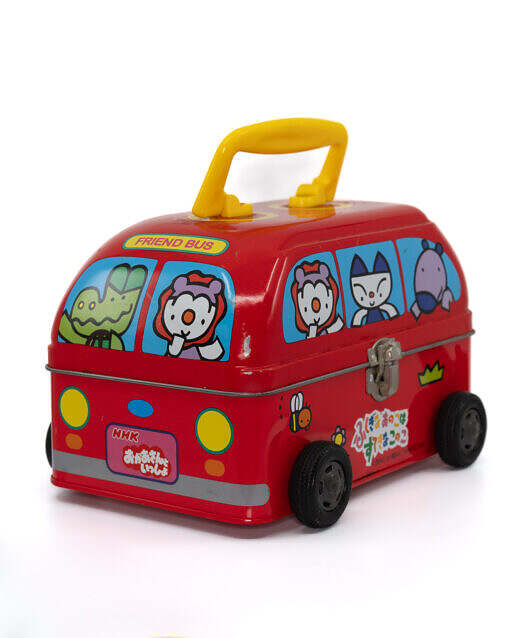 Vintage Japan NHK TV Mascot Friend Bus Tin Toy Car