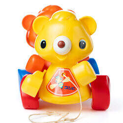 Alternative view of Vintage 1970s Japan Cute Bears Baby Pull Along Toy