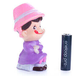 Alternative view of Vintage 不二家 Fujiya Peko-chan in kindergarten uniform Sofubi figure