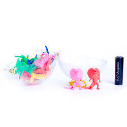 Alternative view of Vintage Japan Frill-Necked Lizard Keshi Figures set