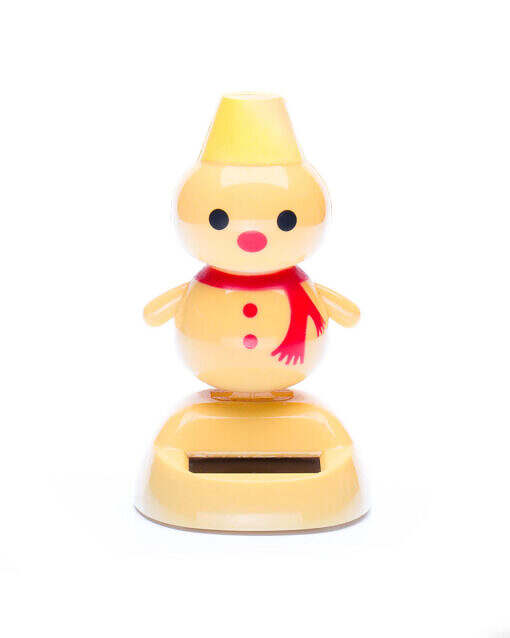 Vintage Japan Solar Motion Snowman Toy