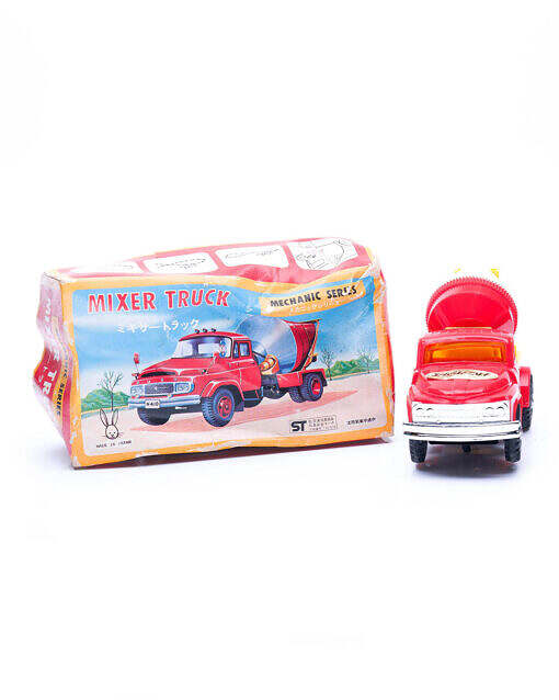 Vintage 1960s Japan Rabbit brand Mixer Truck toy car