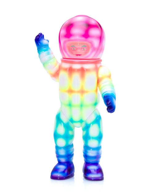 Awesome Toy Cosmonaut (Pink Star) Sofubi doll - Hexactus custom