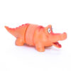 Vintage 1970s Japan Fuji Bank Stretchable Animal Piggy Bank - Crocodile Sofubi