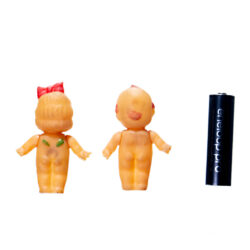 Alternative view of Vintage Japanese Kewpie Knock-off Baby Boy and Girl mini Sofubi Doll Set
